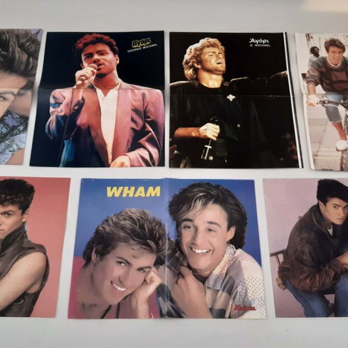 Wham George Michael posters used, set of 14 from magazines