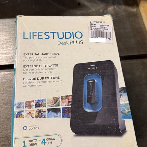 Hitachi Lifestudio Desktop Station 1TB new with Dock Station and auto-sync USB key