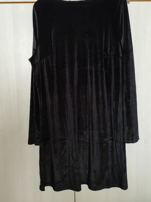 Monki Black Velvet Dress XXL New, Oversized Fit