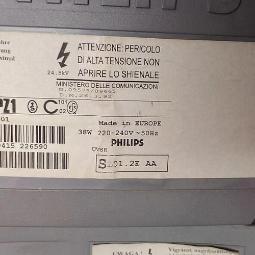 Philips 14" analog color TV used with remote control
