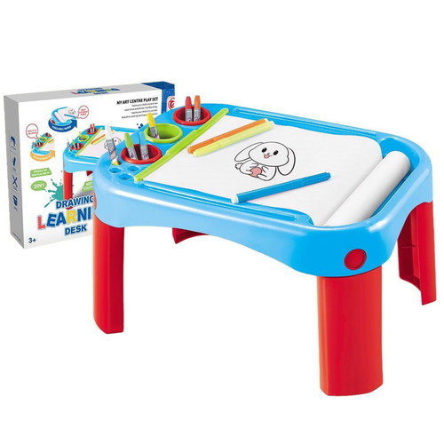 My Art Centre Play Set drawing desk with paper roll and markers new