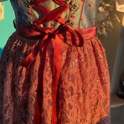 Bavarian dress like new with sequins and matching blouse