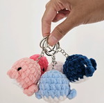 Handmade crochet whale keychain new