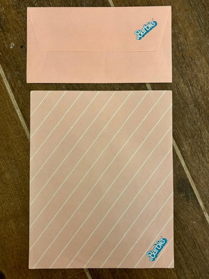 Barbie stationery set like new from late 1980s