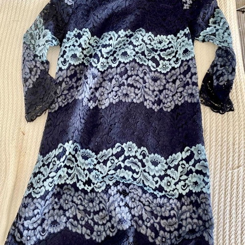 Louche lace dress Medium new with ombre blue shades