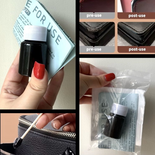Leather edge repair paste black rubber new