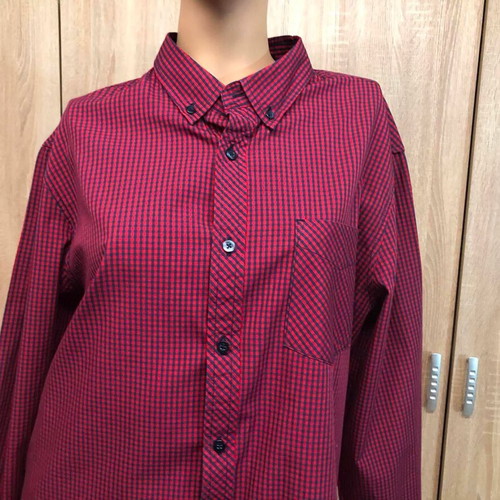 Fishbone Shirt new, size L, burgundy and black