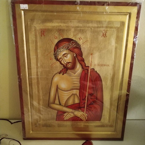 Wooden handmade icon O Nymphios 30x40, new