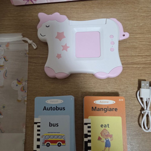 Montessori Learning Machine for English Words New, Pink Unicorn