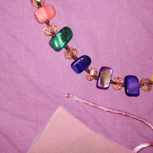 Ozze handmade necklace new with crystals and semiprecious stones