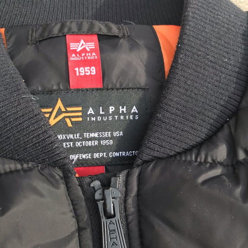 Alpha black puffer Small like new