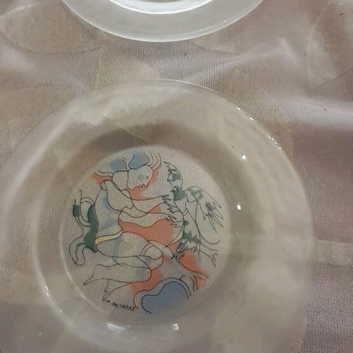 Collectible plates with Mytaras paintings, set of 4, like new