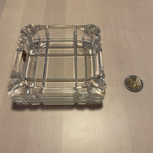 RCR Royal Crystal Rock ashtray used, glass with small broken corner
