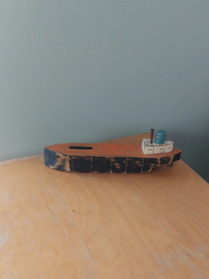 Decorative wooden boat handmade new