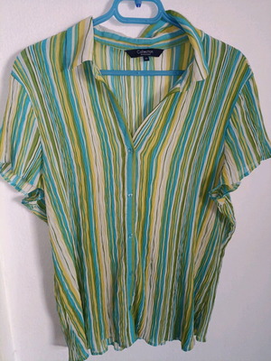 Striped Lightweight Shirt women's short sleeve like new, multicolor