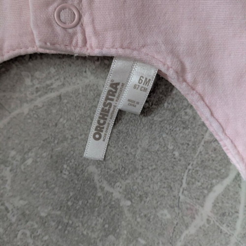 Pink cotton dress 6M like new