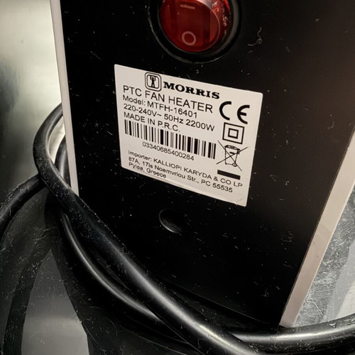Morris MTFH-16401 Tower Fan Heater 2200W like new