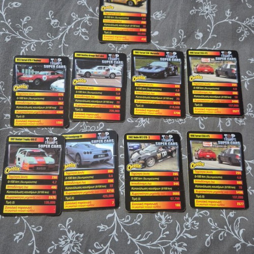 Cheetos Top Trumps Super Cars card game
