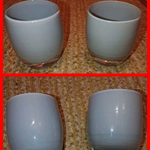 Glassybaby glass candlesticks like new, set of two