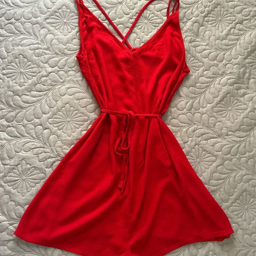 H&M red one-piece shorts like new, size XS