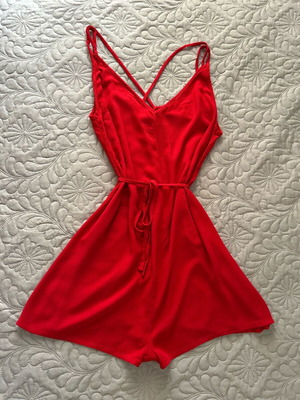 H&M red one-piece shorts like new, size XS