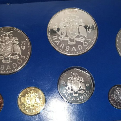 Barbados proof set 1977 like new in original case