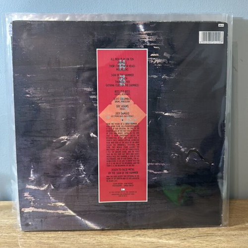 Manowar Sign of the Hammer vinyl record used, metal