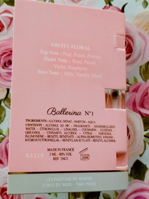 Ballerina N 1 Eau de Parfum Tester 2 ml καινούργιο