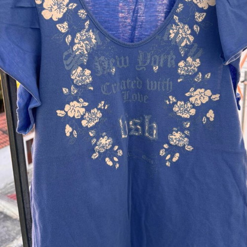 BSB women's blue medium blouse like new with wide sleeves