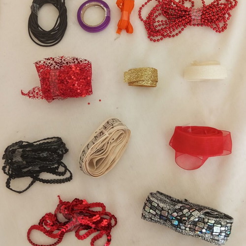 Craft ribbons and materials stock, like new