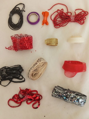 Craft ribbons and materials stock, like new