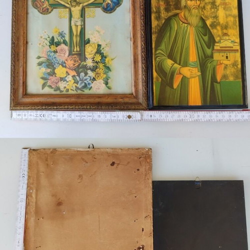 Collection of 14 religious icons like new, various styles and sizes