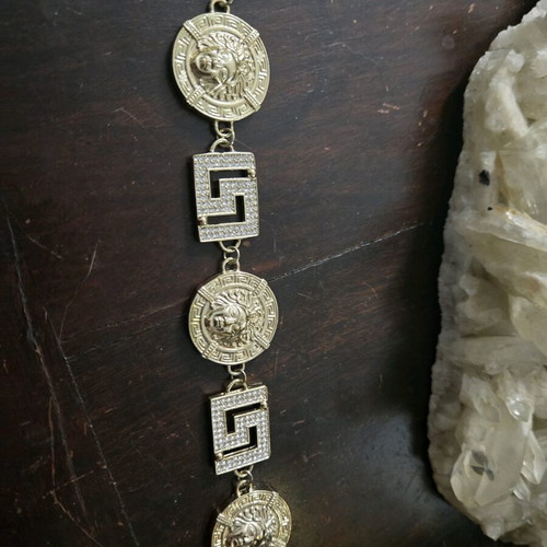Versace Medusa bracelet 18k gold plated with gift ring new