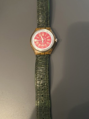 Swatch Automatic used collectible 1994 with leather strap 17cm