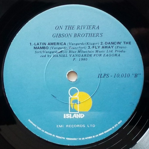 Gibson Brothers On The Riviera vinyl LP album
