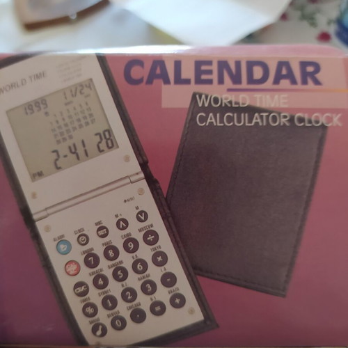 Number machine with world time, calendar, alarm clock, new