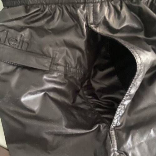 Calvin Klein Small men's swim shorts black with silver and double waistband new