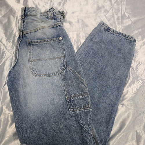 Bershka Carpender baggy wide leg pants size 32 like new, blue