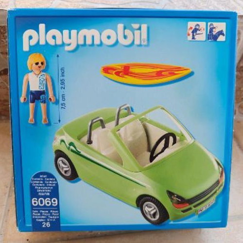 Playmobil 6069 Surfer with Cabrio like new, complete set