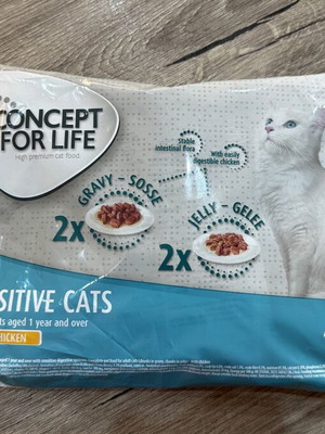 Concept for Life Sensitive 4 x 85 g cat food for sensitive stomach new