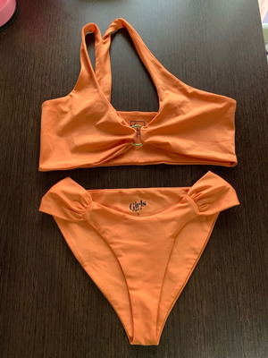 Oh POLLY women's swimsuit like new, orange, size small