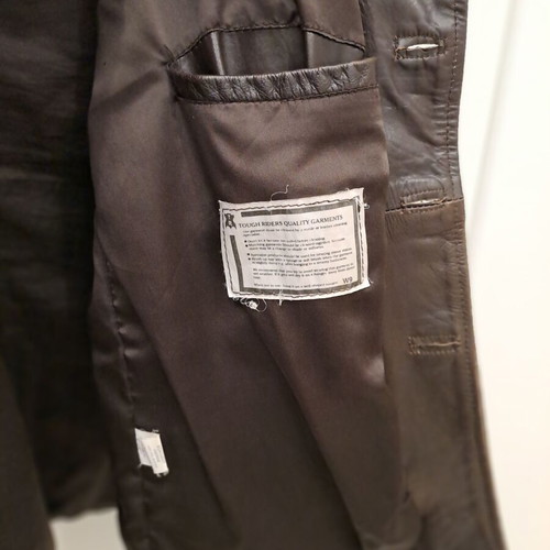Tough Riders men's leather jacket used, brown, size XL