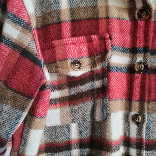 Checked shacket shirt new, very warm and soft, made in Italy