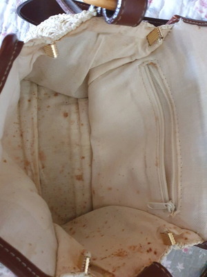 Straw crossbody bag used