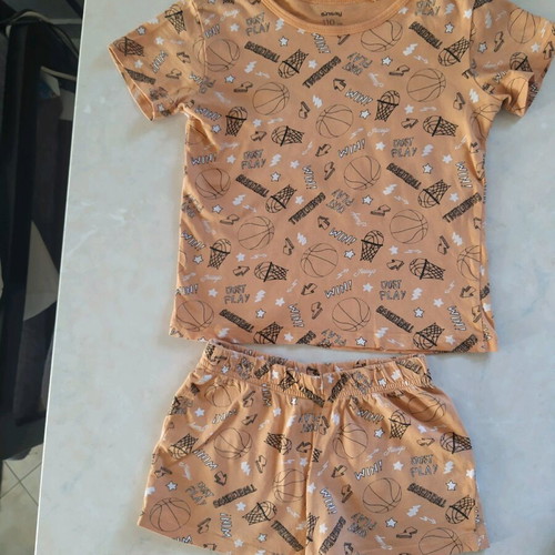 Sinsay kids pajamas set like new, 4-5 years, black and orange