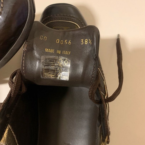Louis Vuitton sneakers used, Monogram canvas brown, size 38.5