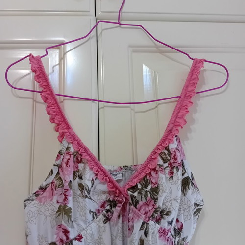 Cootaiya top and shorts set new, medium, white and pink cotton
