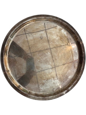 Στρογγυλός μεγάλος επάργυρος δίσκος σερβιρίσματος Christofle μεταχειρισμένος