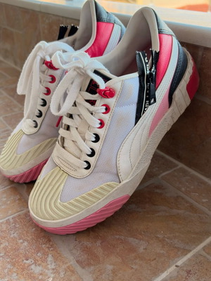 Puma x Karl Lagerfeld athletic shoes used, size 38, white