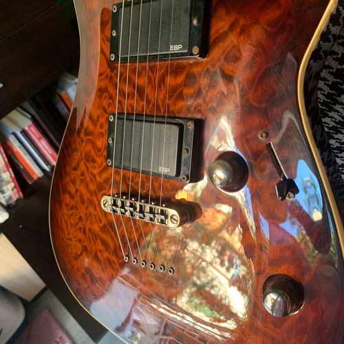 ESP LTD MH-250NT electric guitar, Dark Brown Sunburst